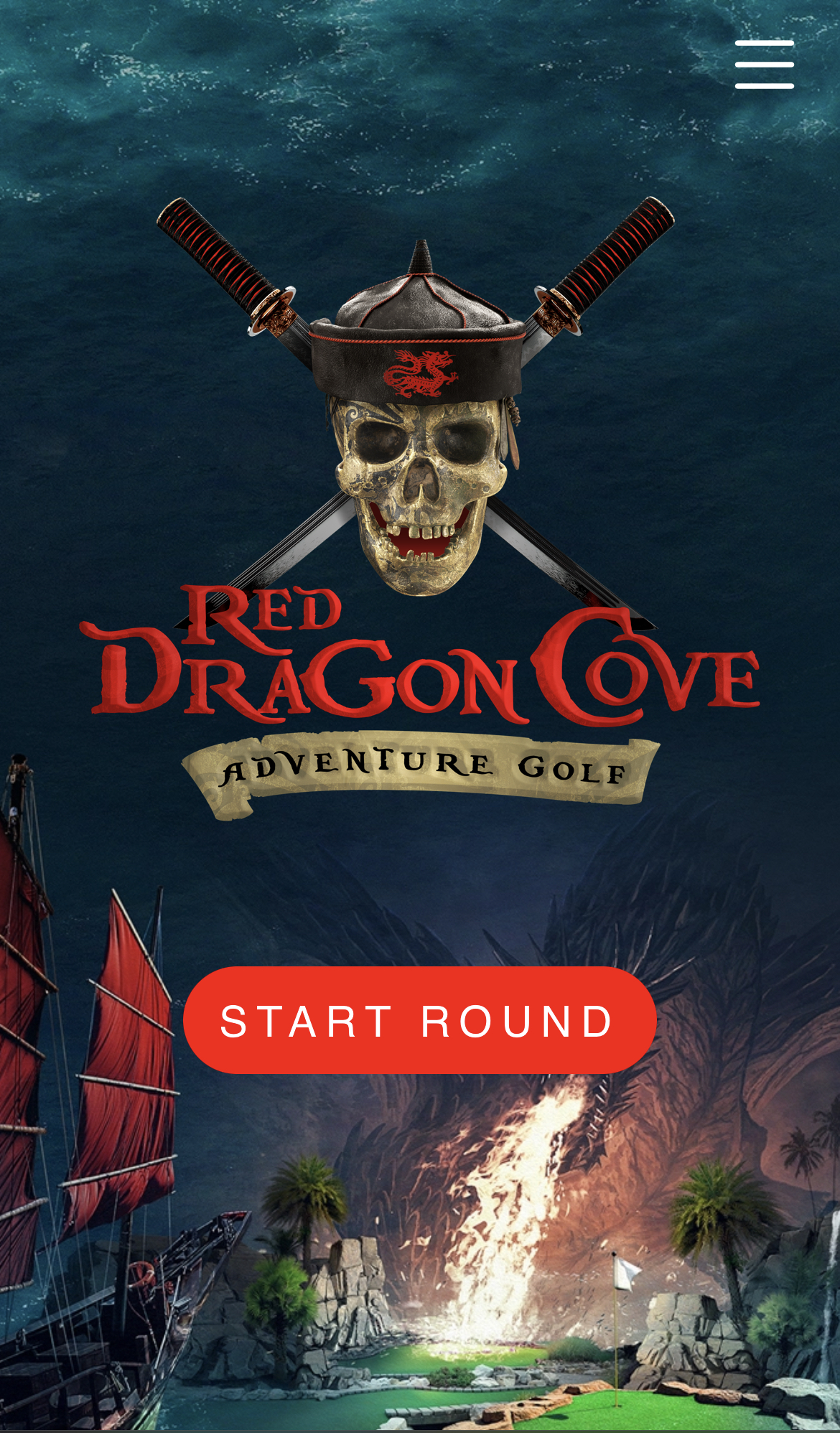 This is a screenshot of RedDragon minigolf home page that I created